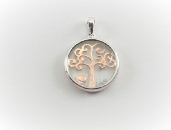 Sehr feines Collier in Sterlingsilber der Baum ist vergoldet – Bild 4