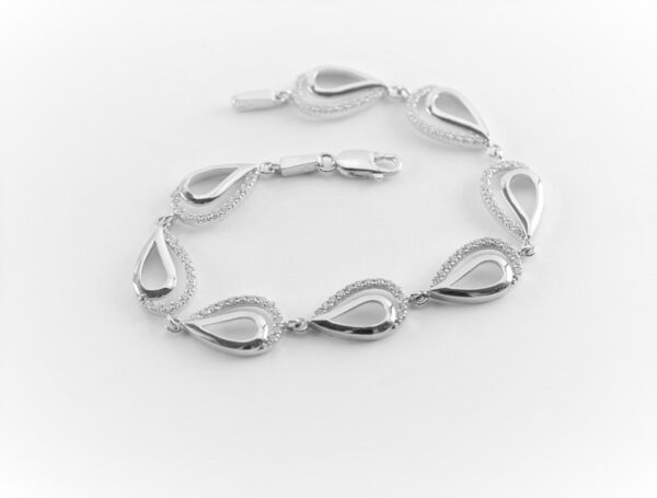 ein wunderschönes Armband in Sterlingsilber rhodiniert – Bild 4