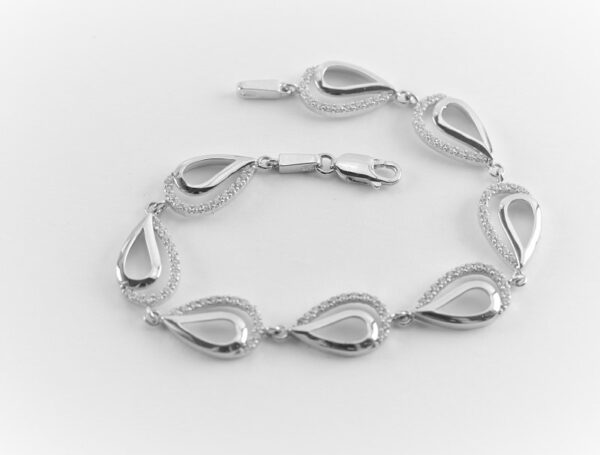 ein wunderschönes Armband in Sterlingsilber rhodiniert – Bild 5