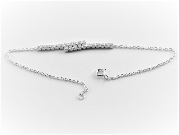 sehr feines Armband in Sterlingsilber rhodiniert – Bild 5