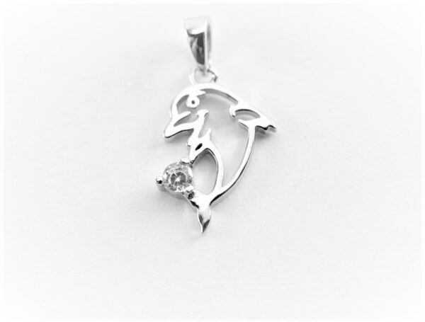 Kinderkette mit Delphin in Sterlingsilber rhodiniert – Bild 5