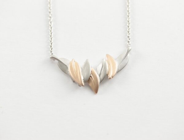 sehr feines Collier in Sterlingsilber rhodiniert – Bild 4
