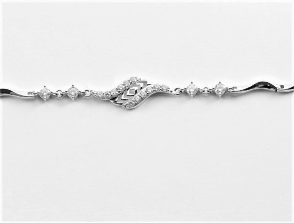 sehr feines Armband in Sterlingsilber rhodiniert – Bild 2