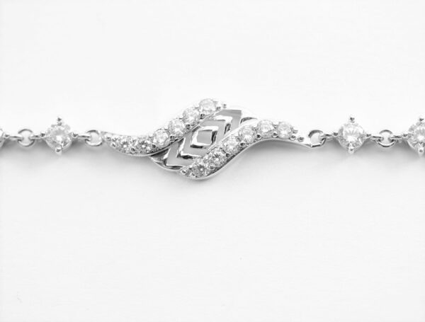 sehr feines Armband in Sterlingsilber rhodiniert – Bild 3