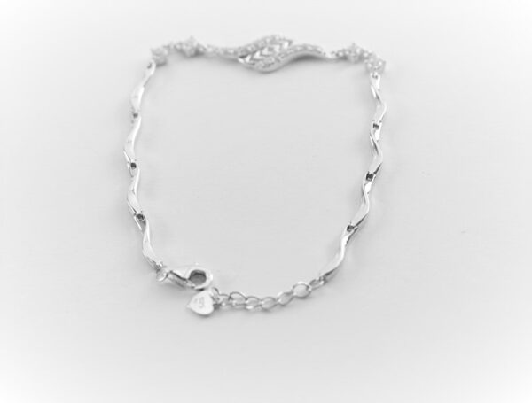 sehr feines Armband in Sterlingsilber rhodiniert