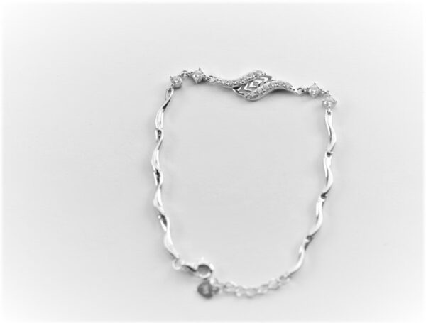 sehr feines Armband in Sterlingsilber rhodiniert – Bild 5