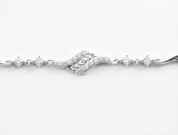 sehr feines Armband in Sterlingsilber rhodiniert – Bild 6