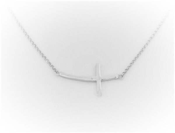sehr schönes Collier mit einem Kreuz in Sterlingsilber