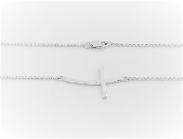sehr schönes Collier mit einem Kreuz in Sterlingsilber – Bild 2