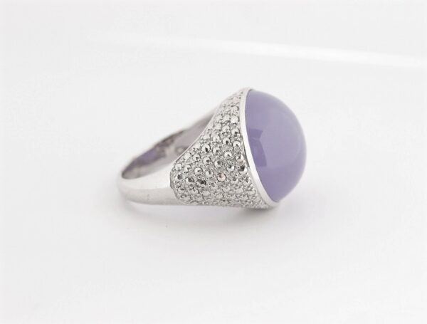 sehr schöner Ring in Sterlingsilber rhodiniert