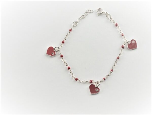 sehr schönes Armband in Sterlingsilber mit Herzen – Bild 4