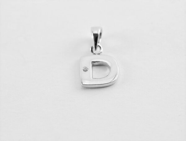 Buchstabe " D " mit Kette in Sterlingsilber – Bild 4