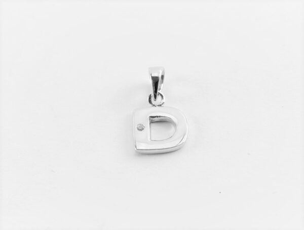 Buchstabe " D " mit Kette in Sterlingsilber – Bild 5