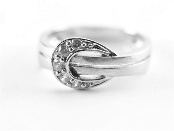 ein sehr schöner Ring in Sterlingsilber rhodiniert – Bild 2