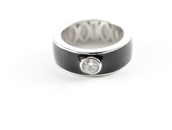 sehr schöner Ring in Sterlingsilber rhodiniert