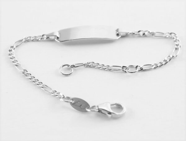 sehr feines Armband in Sterlingsilber rhodiniert