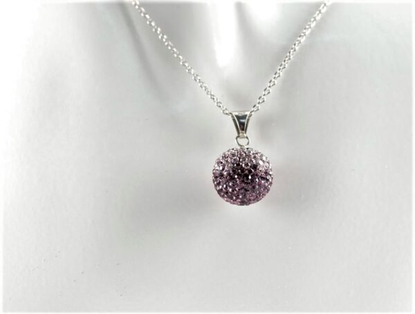 sehr feines Collier in Sterlingsilber rhodiniert – Bild 2