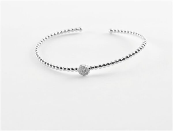 schmaler Silberreif in Sterlingsilber rhodiniert
