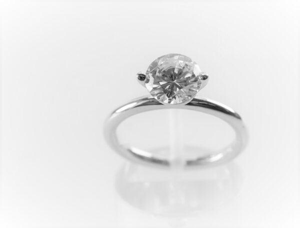 feiner Ring in Sterlingsilber rhodiniert – Bild 3