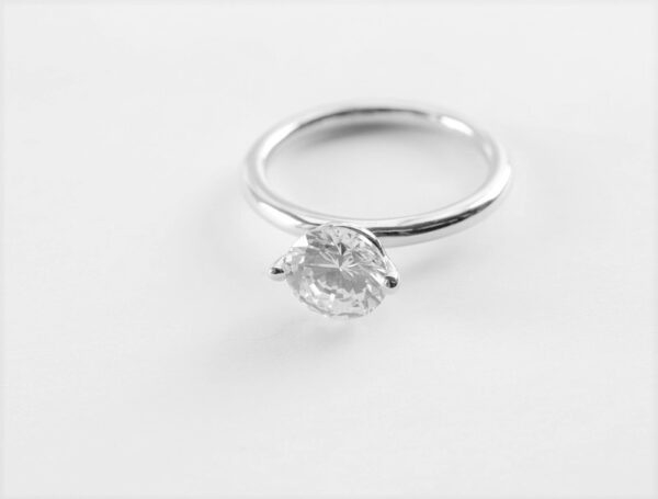 feiner Ring in Sterlingsilber rhodiniert – Bild 5