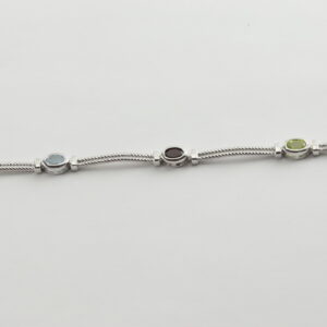 Feines Armband in Sterlingsilber mit echten Steinen