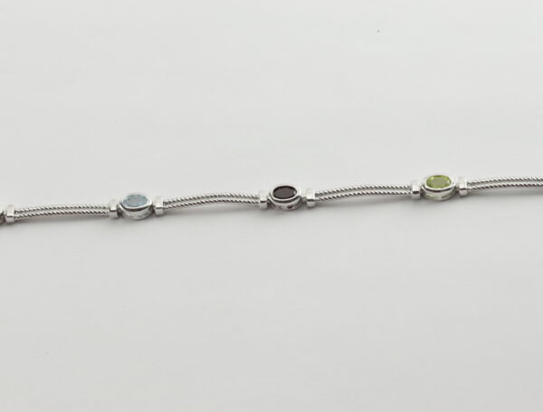 Feines Armband in Sterlingsilber mit echten Steinen