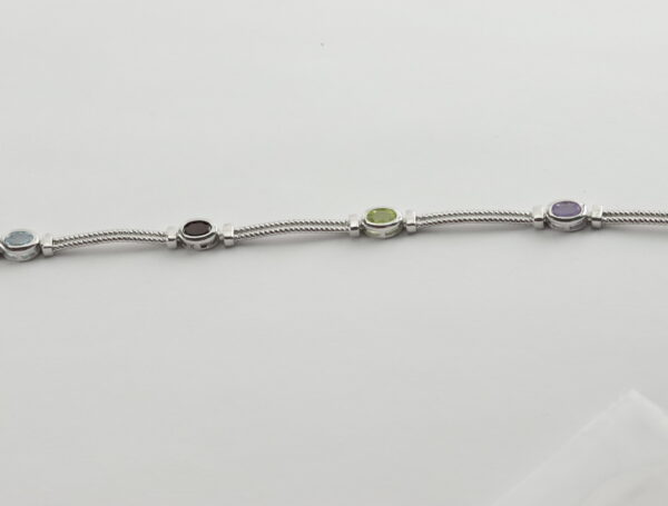 Feines Armband in Sterlingsilber mit echten Steinen – Bild 5