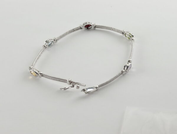 Feines Armband in Sterlingsilber mit echten Steinen – Bild 6