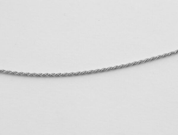 Kette , leicht gedreht in Sterlingsilber rhodiniert – Bild 3