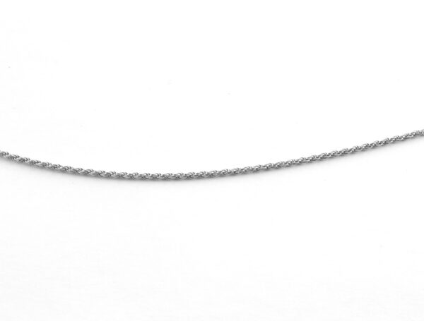 Kette , leicht gedreht in Sterlingsilber rhodiniert – Bild 5
