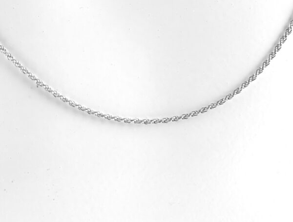 Kette , leicht gedreht in Sterlingsilber rhodiniert – Bild 6