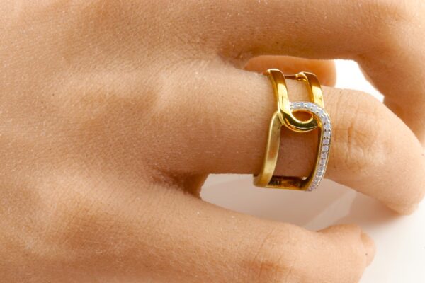 feiner Ring in Sterlingsilber vergoldet – Bild 2