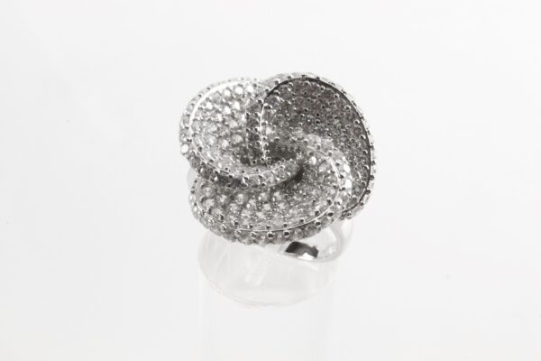 wunderschöner Blumenring in Sterlingsilber – Bild 2