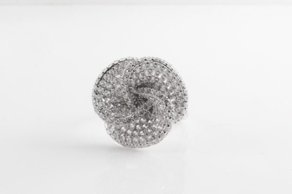wunderschöner Blumenring in Sterlingsilber – Bild 4