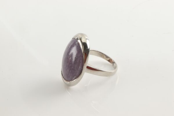 feiner Ring in Sterlingsilber rhodiniert mit Sugelith – Bild 5