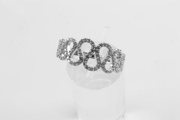 feiner Ring in Sterlingsilber mit Zirkonia – Bild 3