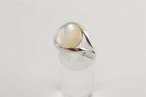 feiner Ring in Sterlingsilber mit Perlmutt – Bild 3