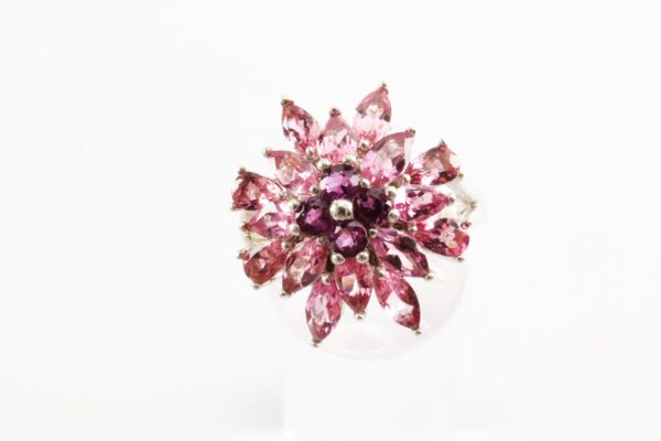 ein Schmuckstück dieser Ring in Sterlingsilber mit pink Turmalin – Bild 2