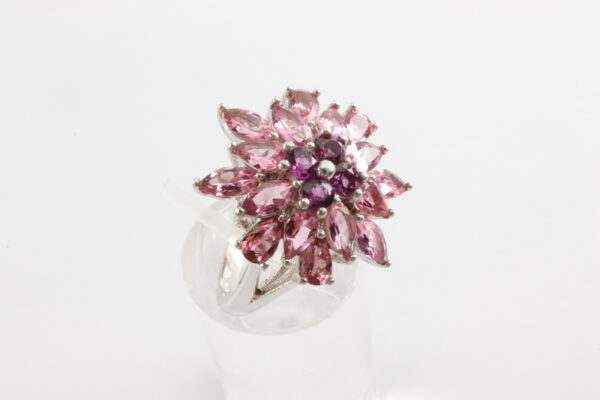 ein Schmuckstück dieser Ring in Sterlingsilber mit pink Turmalin – Bild 3