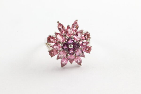 ein Schmuckstück dieser Ring in Sterlingsilber mit pink Turmalin – Bild 6