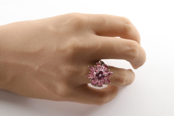 ein Schmuckstück dieser Ring in Sterlingsilber mit pink Turmalin – Bild 8