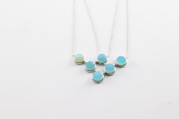 schönes Collier in Sterlingsilber mit Calcedon – Bild 3