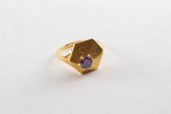 wunderschöner Ring in Sterlingsilber vergoldet – Bild 5