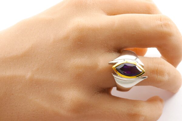 ein besonderer Ring in Sterlingsilber rhodiniert – Bild 2