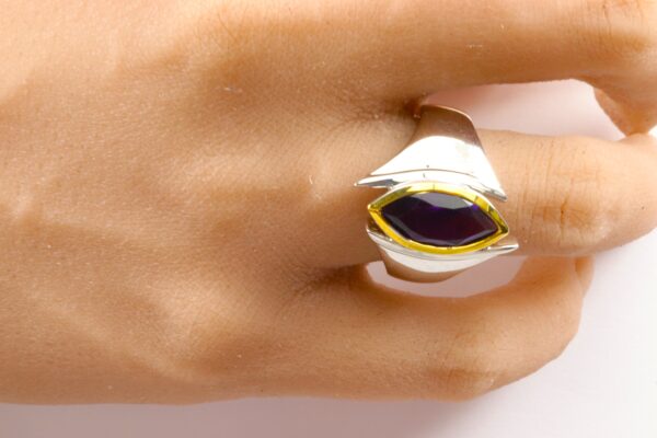 ein besonderer Ring in Sterlingsilber rhodiniert – Bild 3