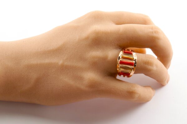 sehr feiner Ring in Sterlingsilber vergoldet – Bild 8