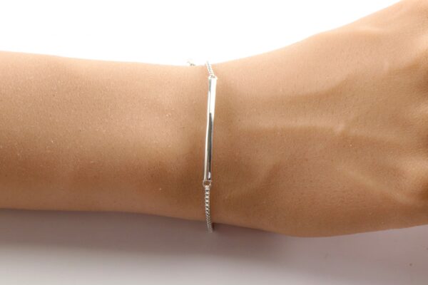 sehr feines Armband in Sterlingsilber rhodiniert – Bild 4