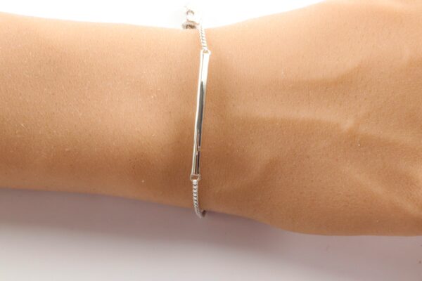 sehr feines Armband in Sterlingsilber rhodiniert – Bild 5