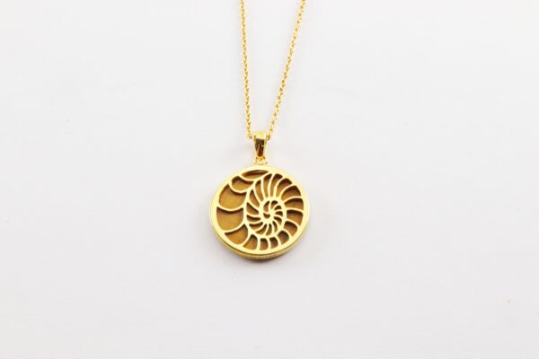 Collier in Sterlingsilber vergoldet mit Tigerauge – Bild 4