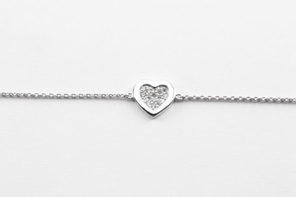 sehr feines Armband in Sterlingsilber rhodeniert – Bild 2